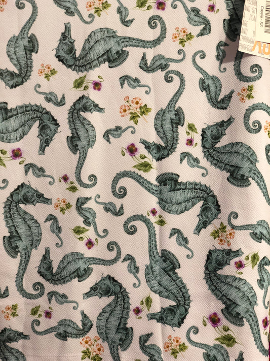 LuLaRoe Seahorse Cassie (XS) Rare! Unicorn! HIGHLY sought after print!