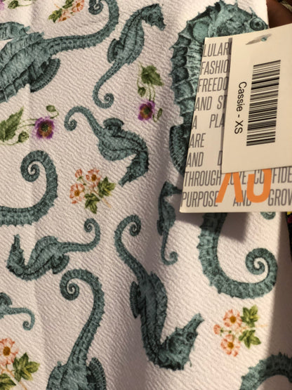 LuLaRoe Seahorse Cassie (XS) Rare! Unicorn! HIGHLY sought after print!